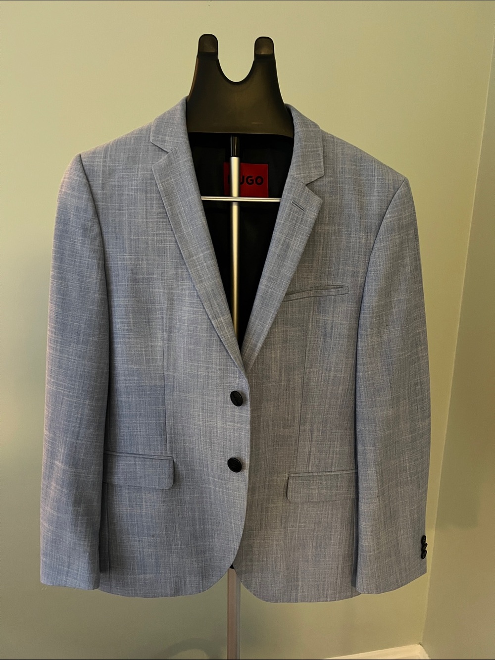 HUGO Light Blue Textured Men's Blazer